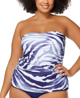 Raisins Curve - Trendy Plus Size Sambava Protea Tankini Top