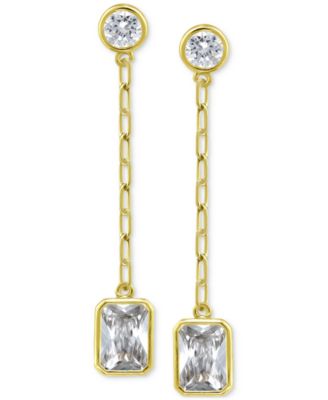 Giani Bernini - Cubic Zirconia Chain Drop Earrings