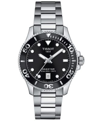 Tissot - Men's Swiss Seastar 1000 Stainless Steel Bracelet Watch 36mm