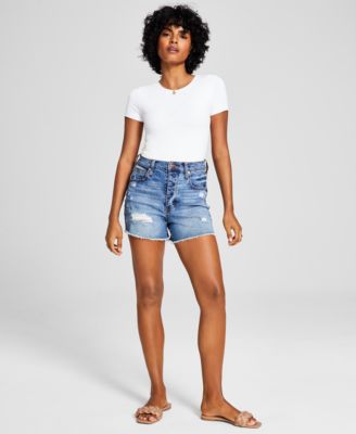 And Now This - Women's Crewneck Short-Sleeve Thong Bodysuit