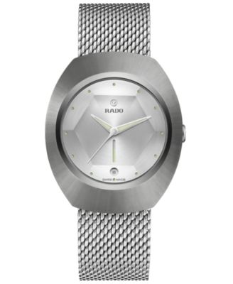 Rado - Unisex Swiss Automatic DiaStar Original 60th Anniversary Edition Stainless Steel Mesh Bracelet Watch 38mm