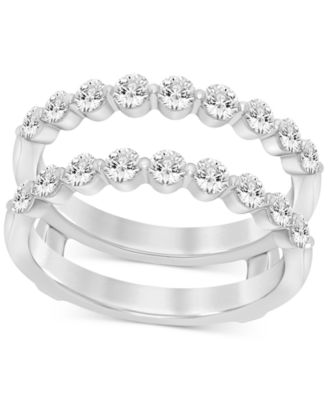 Macy's Brand - Diamond Double Row Enhancer Ring (1 ct. t.w.) in 14k White Gold