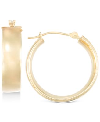 Macy's Brand - Polished Wide Hoop Earrings in 10k Gold