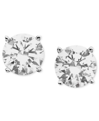 Macy's - Certified Colorless Diamond Stud Earrings in 18k White Gold (1 ct. t.w.)