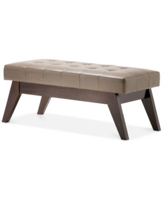 Simpli Home - Draper Mid Century Tufted Ottoman, Direct Ship