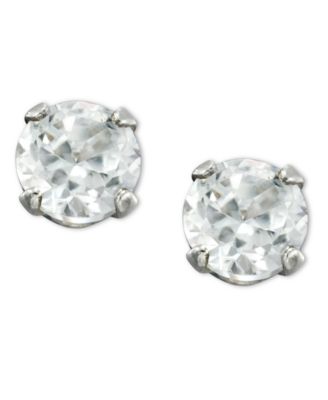 Macy's Brand - Earrings, Children's 14k Gold and Cubic Zirconia (3mm)