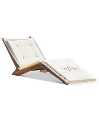 Noble House - Sheerin Wood Folding Lounger, Direct Ship