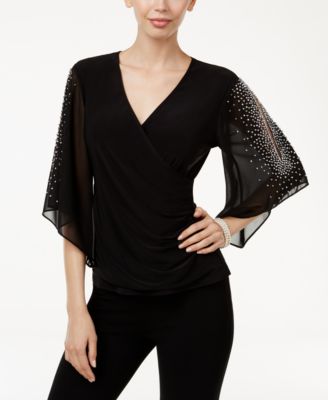 MSK - Embellished Chiffon Blouse