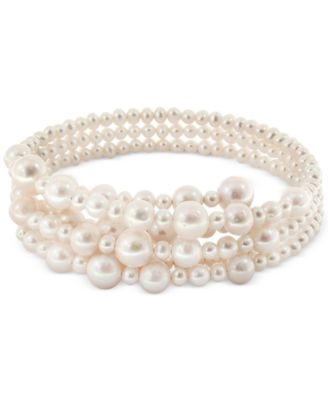 EFFY Collection - Cultured Freshwater Pearl (5-1/2, 7-1/2, 10, 12mm) Coil Choker Necklace