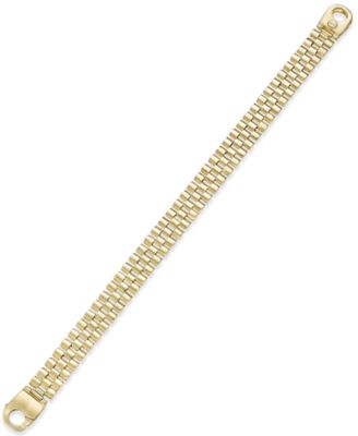 Macy's Brand - Men's Link Bracelet in 14k Gold-Plated Sterling Silver