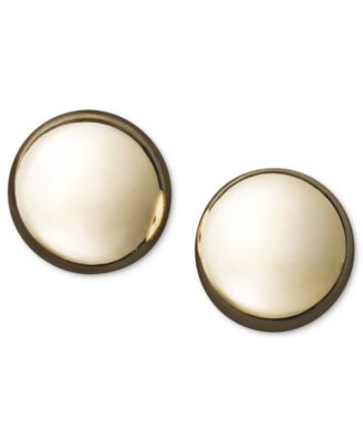 Macy's Brand - 14k Gold Earrings, Flat Ball Stud (7mm)
