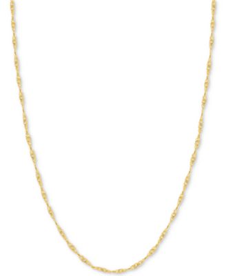 Italian Gold - Singapore Chain Necklace in 14k Gold