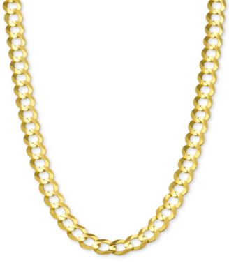 Italian Gold - Open Curb Link Chain Necklace in 14k Gold