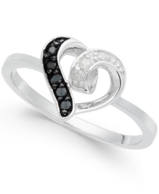Macy's Brand - Diamond Heart Ring (1/10 ct. t.w.) in Sterling Silver