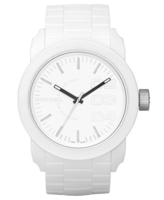 Diesel - Watch, White Silicone Strap 44mm DZ1436
