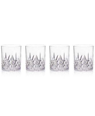 Q Squared - Aurora Clear Double Old-Fashioned Tumblers, Set of 4
