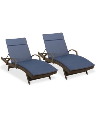 Noble House - Hunter Outdoor Chaise Lounge (Set Of 2), Quick Ship
