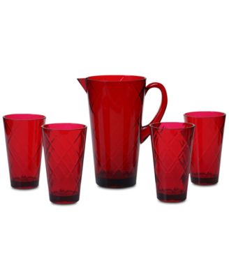 Certified International - Ruby Diamond Acrylic 5-Pc. Drinkware Set