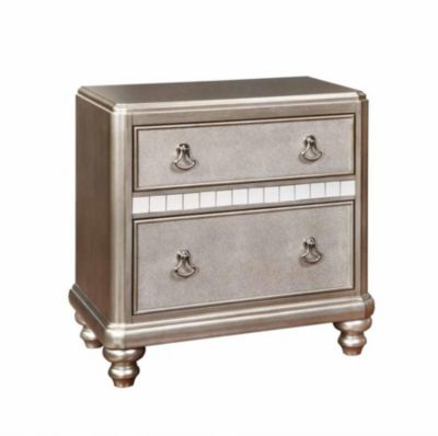 Coaster Home Furnishings - Rosebank Two-Drawer Nightstand, Platinum
