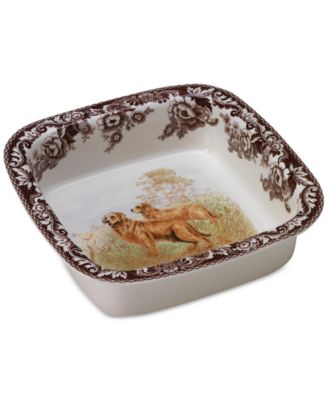 Spode - Woodland Dog Square Dish