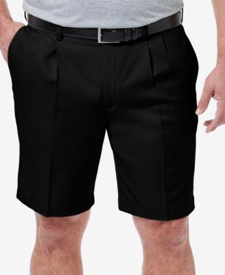 Haggar - Men's Big & Tall Cool 18 PRO&reg; Classic-Fit Stretch Pleated 9.5" Shorts