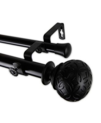 Rod Desyne - Odelia Double Curtain Rod 1" OD 48-84 inch - Black