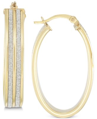 Simone I. Smith - Glitter Hoop Earrings in 18k Gold over Sterling Silver or Sterling Silver