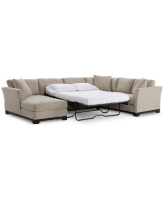 Furniture - Elliot II 3-Pc. Chaise Sleeper Sectional