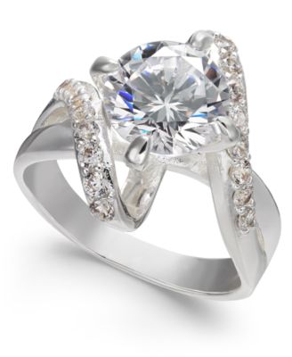 Charter Club - Crystal Stone Bypass Ring