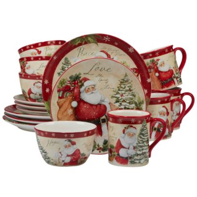 Certified International - Holiday Wishes 16-Pc. Dinnerware Set