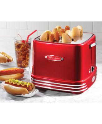 Nostalgia - RHDT800RETRORED 4 Hot Dogs & Buns Pop-Up Toaster