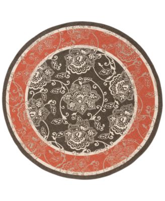 Surya - Alfresco ALF-9592 Black 7'3" Round Area Rug