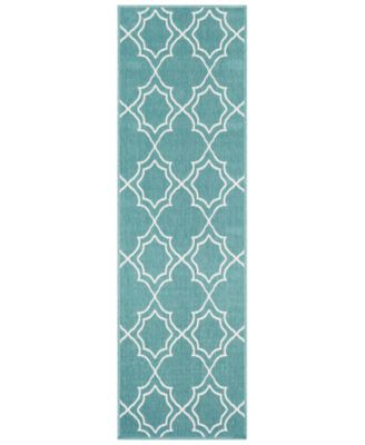 Surya - Alfresco ALF-9653 Teal 2'3" x 11'9" Runner Area Rug