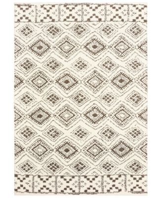 Oriental Weavers - Verona Shag 1330W Ivory/Brown 6'7" x 9'6" Area Rug
