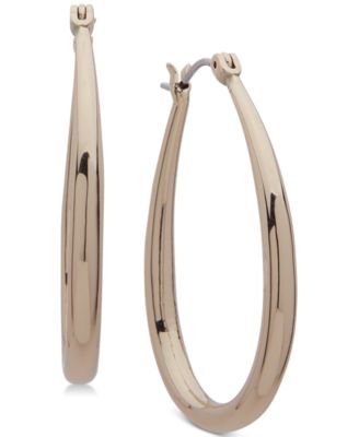 Lauren Ralph Lauren - Gold-Tone Elongated Hoop Earrings