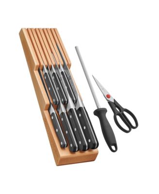 Zwilling - J.A. Henckels Pro 10-Pc. Set with beechwood in-drawer knife tray