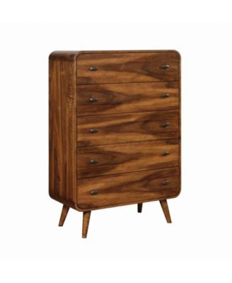Macy's - Robyn 5-drawer Chest Dark Walnut