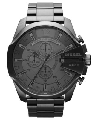 Diesel - Watch, Men's Chronograph Gunmetal Ion-Plated Stainless Steel Bracelet 51mm DZ4282