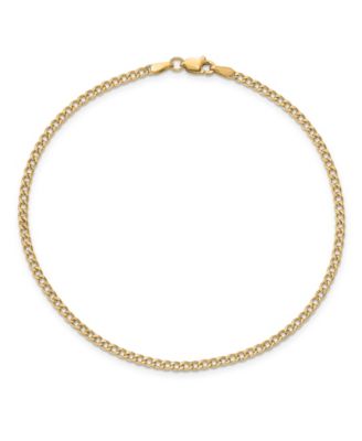 Macy's Brand - Curb Link Chain Anklet in 14k Yellow Gold
