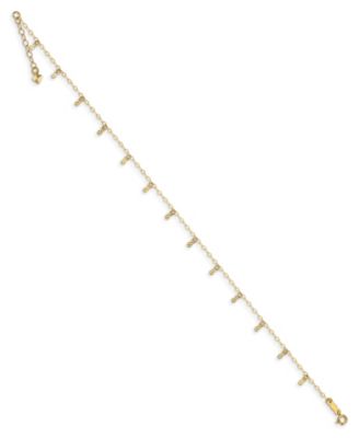 Macy's Brand - Dot Charm Anklet in 14k Yellow Gold