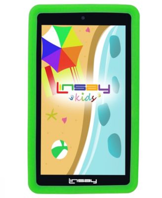 LINSAY - 7" New Kids Funny Tablet PC Android 10 with Defender Case Dual Camera