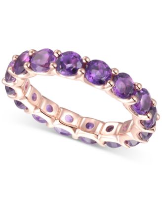 Macy's Brand - Rhodolite Garnet Eternity Band (2-5/8 ct. t.w.) in 14k Rose Gold-Plated Sterling Silver(Also Available In Amethyst, Blue Topaz, Multi, Citrine, and Lab Created Opal)