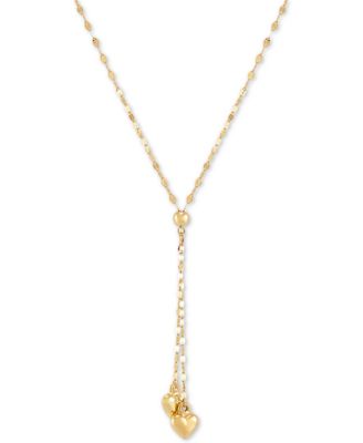 Macy's - Double Heart 18" Lariat Necklace in 10k Gold