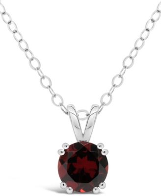 Macy's Brand - Gemstone Pendant Necklace in Sterling Silver