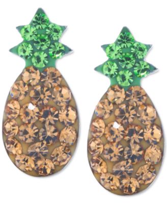 Giani Bernini - Crystal Pineapple Stud Earrings in Sterling Silver