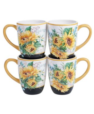 Certified International - Sunflower Fields 4-Pc. Mugs