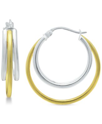 Giani Bernini - Small Two-Tone Triple Hoop Earrings, 20mm