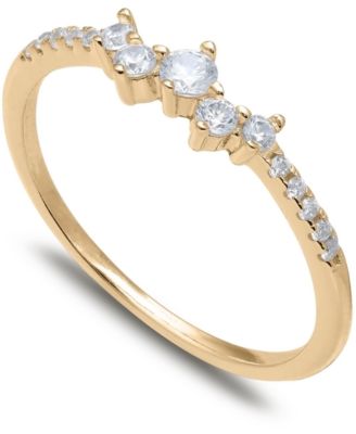 Giani Bernini - Cubic Zirconia Scattered Band in 18k Gold-Plated Sterling Silver