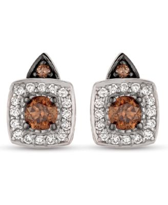Le Vian - Chocolate and White Diamond Stud Earrings (1/3 ct. t.w.) in 14k Rose, Yellow or White Gold
