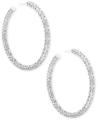 Kendra Scott - Large Openwork Tubular Hoop Earrings, 2.5"